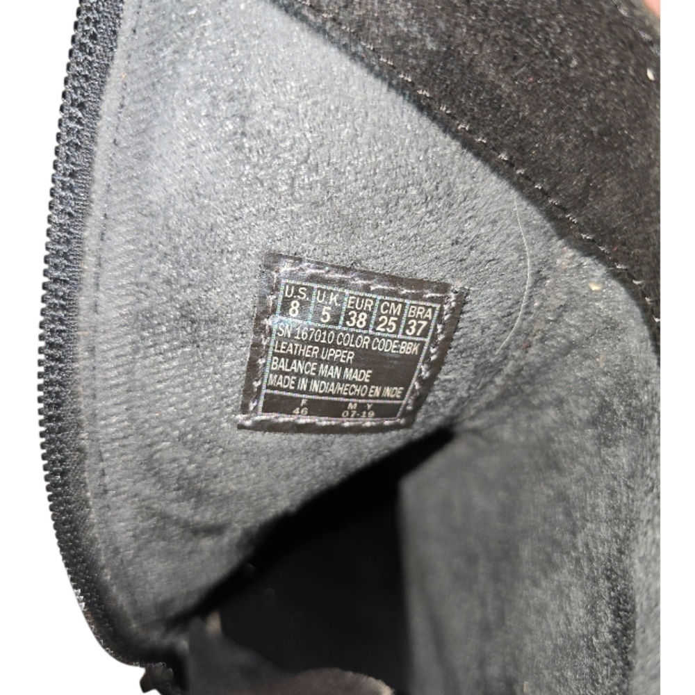 Sketchers Small Town Leather Western Ankle Boots 8 Burnish Toe Black Comfort - Picture 7 of 8